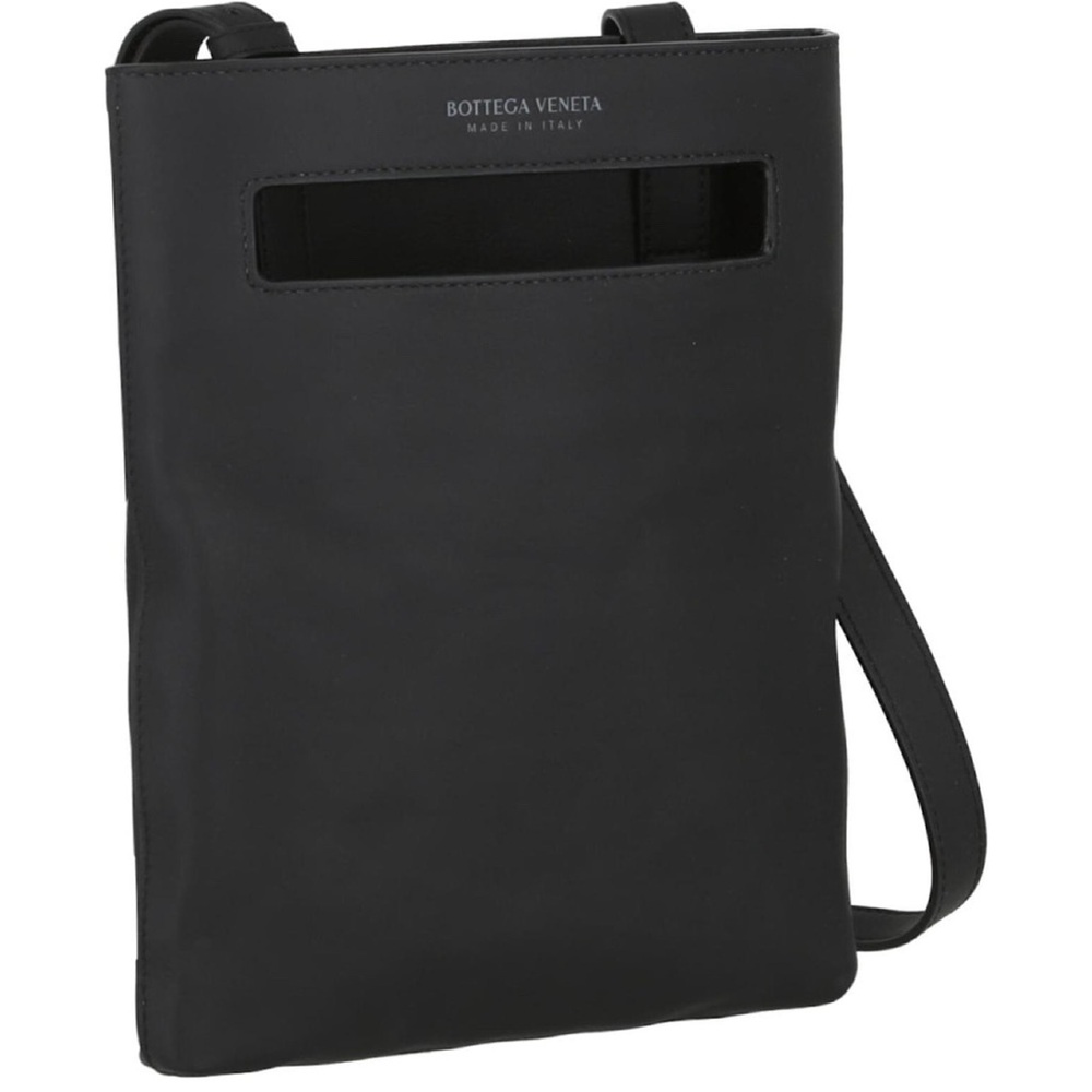 Bottega Veneta Leather Messenger Bag Black NWT $2520 - Picture 3 of 16